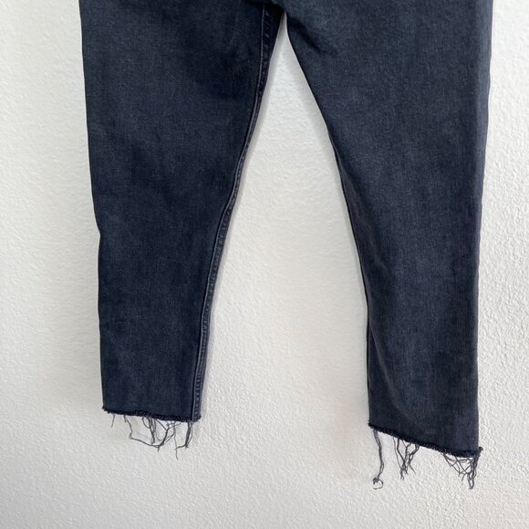 Re/Done Originals Black High Rise Ankle Crop Denim Jeans Size 25 - Picture 2 of 12